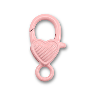 Colourful jewellery findings lobster clasp heart Pink
