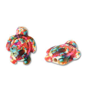 Beads Ceramic turtle Multicolour