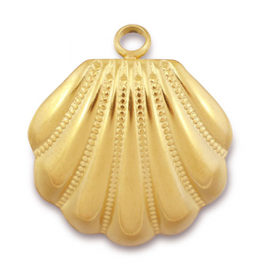Stainless steel charms shell Gold