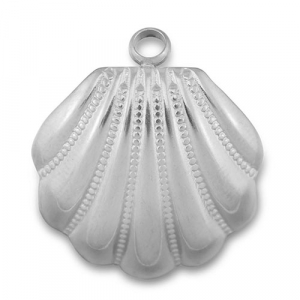 Stainless steel charms shell Silver