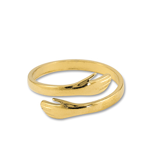 Stainless steel rings hands Gold