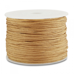 Macram&eacute; bead cord braided 0,8mm Camel Brown