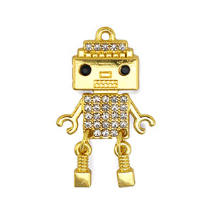 Statement charms robot Gold