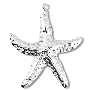 Stainless steel charms starfish Silver