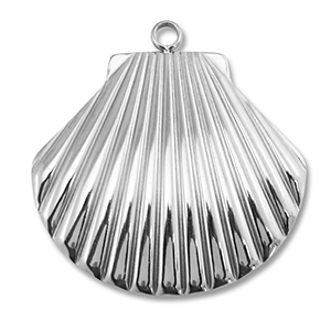 Stainless steel charms shell Silver
