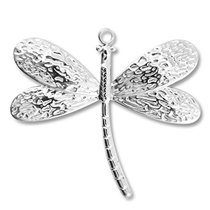 Stainless steel charms dragonfly Silver