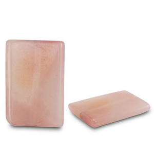 Natural stone beads Agate rectangle Transparent Peach Pink