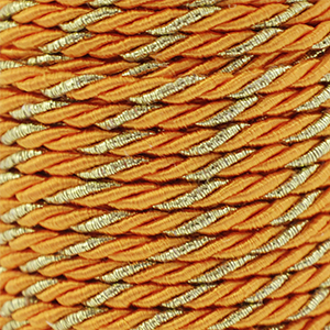 Trendy cord twisted 3mm Orange-Gold