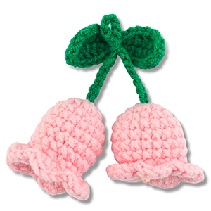 Crochet flower Pink-Yellow-Green
