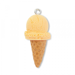 Resin pendants ice lolly Yellow-Light Brown