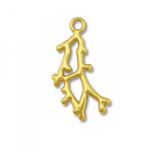 Stainless steel charms coral Gold