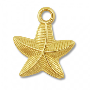 Stainless steel charms starfish Gold