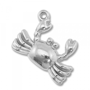 Stainless steel charms crab Silver