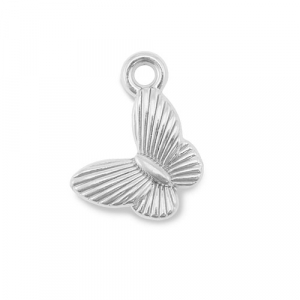 Stainless steel charms butterfly Silver