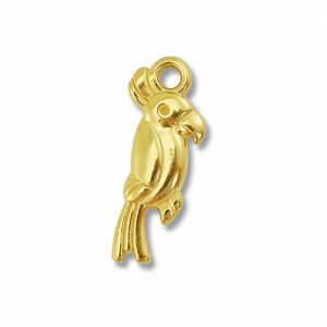Stainless steel charms parrot Gold