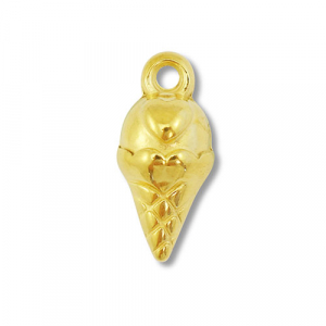 Stainless steel charms ice lolly Gold