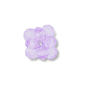 Top Faceted charms flower Transparent Lilac