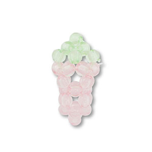 Acrylic charms grape Transparent Light Pink-Transparent Light Green