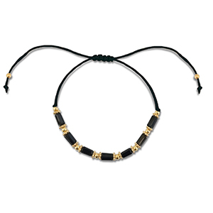 Ready-made Bracelets mixed beads Black-Gold