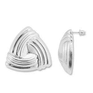 Trendy earrings triangle Silver