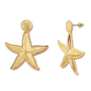 Trendy earrings starfish Gold