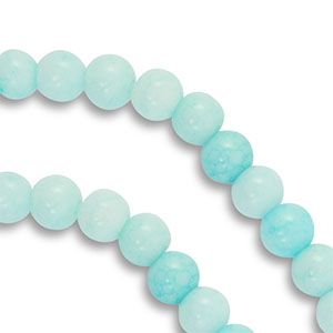 6 mm glass beads Mint Turquoise