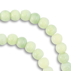 6 mm glass beads Light Green-Light Yellow