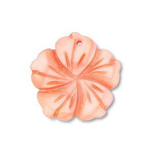 Shell charm flower Peach Pink