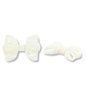 Shell beads bow Off white