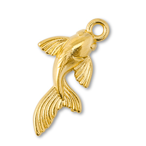 DQ European metal charms fish Gold (Nickelfree)