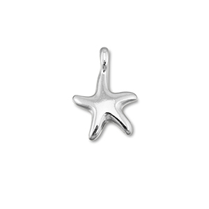 DQ European metal charms starfish Antique Silver (Nickelfree)