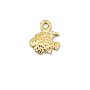 DQ European metal charms fish Gold (Nickelfree)