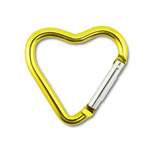 Colourful jewellery findings key chain heart Shiny Golden Yellow
