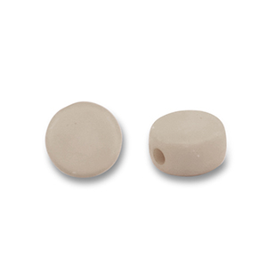 Acrylic beads disc Taupe Grey
