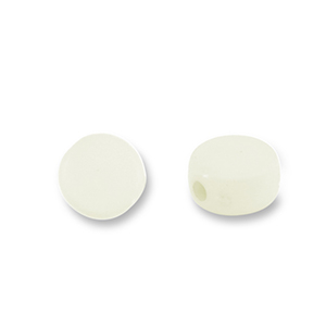 Acrylic beads disc Off White