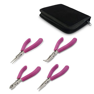 Beadalon 4 piece tool set Black/Purple-Silver