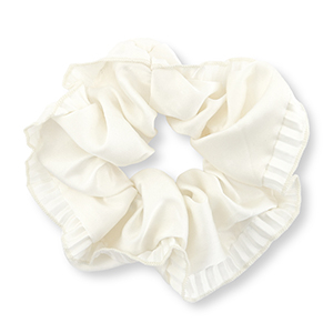 Scrunchie hair tie silky Off White