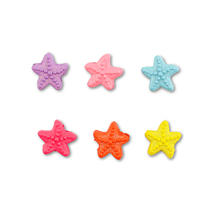 Metal beads enamel starfish Multicolour
