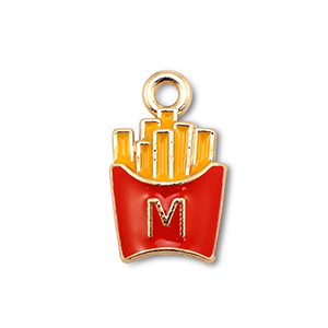 Metal charms enamel frites Gold-Red-Yellow