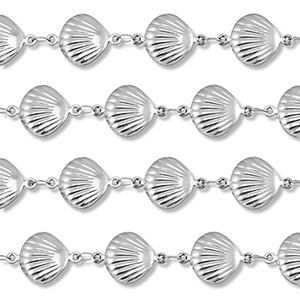 Stainless steel findings belcher chain shell Silver