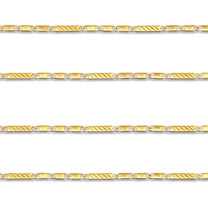 Stainless steel findings belcher chain flat Gold