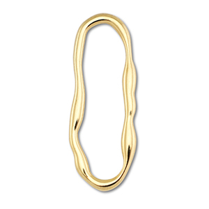 Stainless steel findings connector oval Gold
