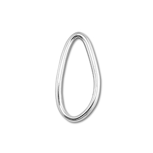 Stainless steel findings connector oval Silver