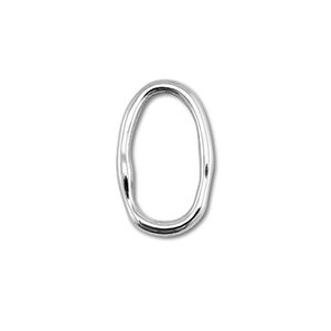 Stainless steel findings connector oval Silver