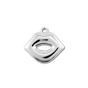 Stainless steel charms kiss Silver