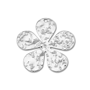 Stainless steel charms flower Silver