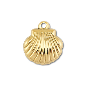 Stainless steel charms shell Gold