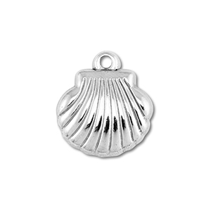 Stainless steel charms shell Silver