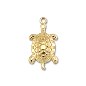 Stainless steel charms turtle Gold
