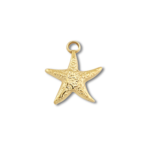 Stainless steel charms starfish Gold